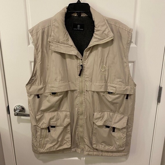 Explo-Tec-2000 Men's Outdoor Vest. Beige Color. XL. Sportswear. Gorpcore. Grunge - Picture 1 of 16